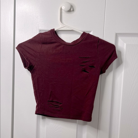 FASHION NOVA BURGUNDY MIDI SKIRT AND TOP SET - Picture 3 of 7